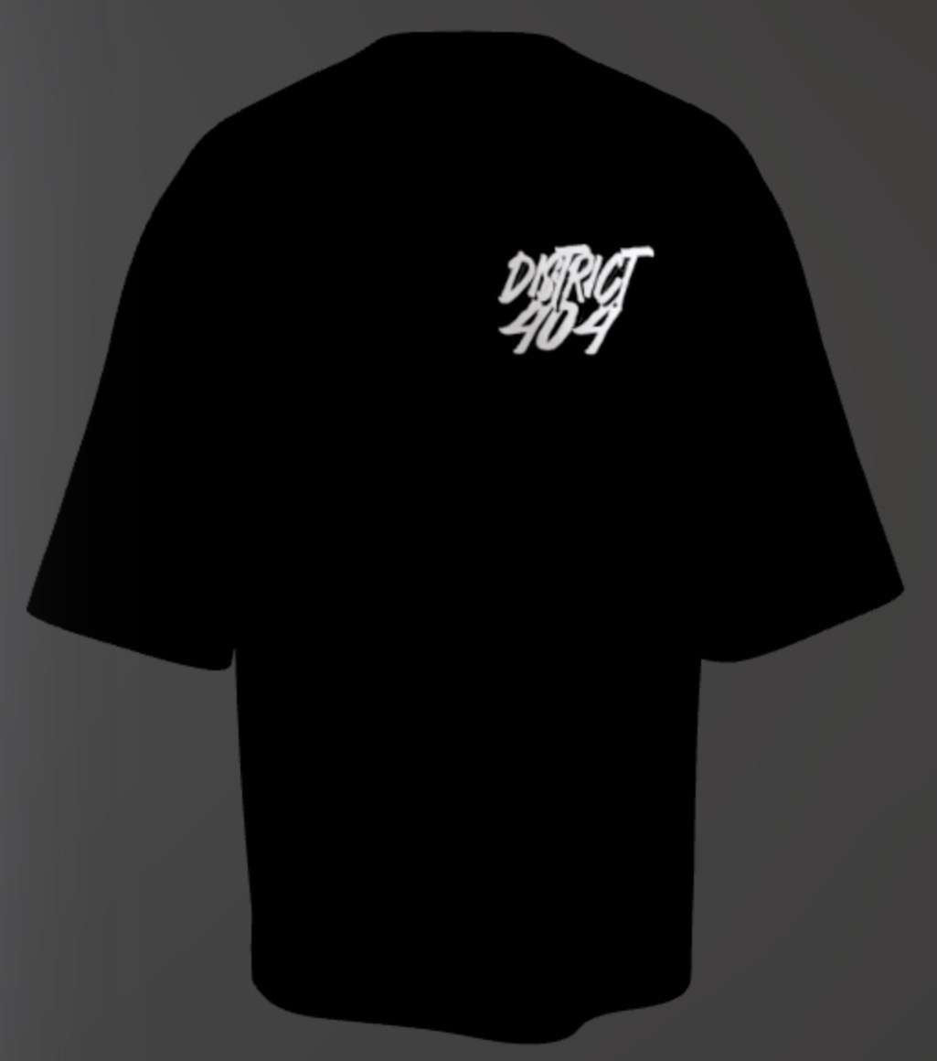 District 404 T shirt black