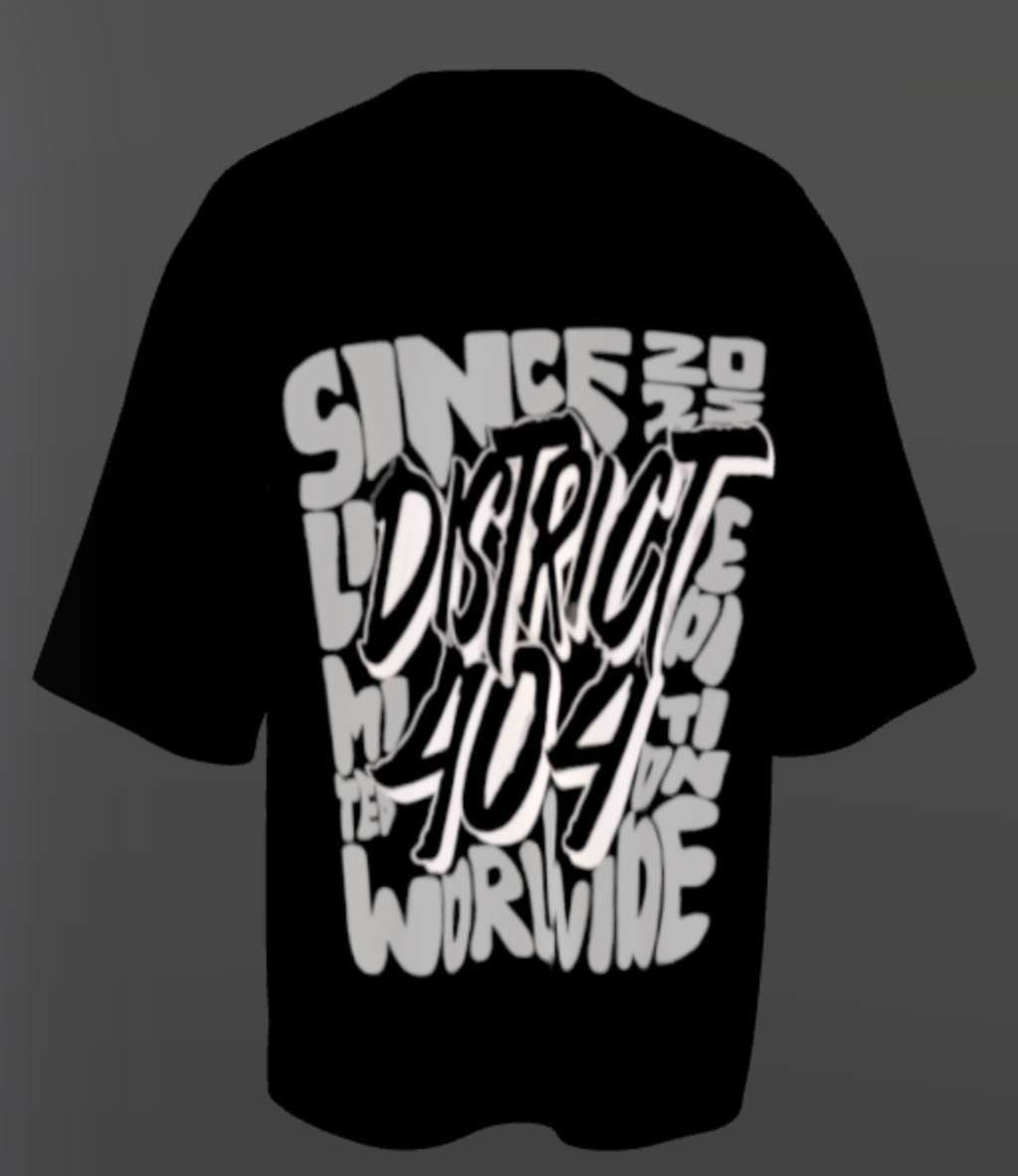 District 404 T shirt black